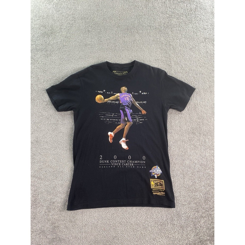 Mitchell Ness Shirt Men Medium Black Vince Carter All Star Slam Dunk 2000 NBA